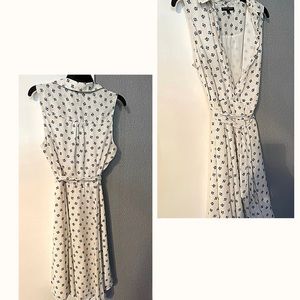 Banana Republic layered floral dress with matching cloth belt